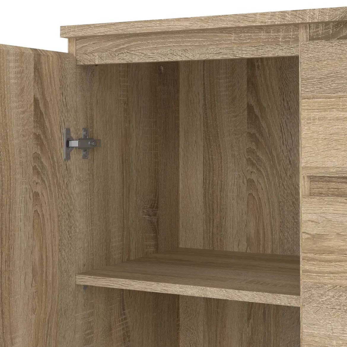 Credenza quercia 119x40x83h cm 2 ante e 3 cassetti - Zumpano