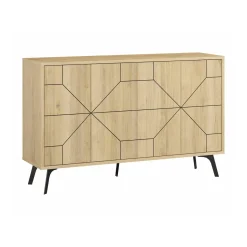 Credenza quercia 123x35x62h cm 4 ante - Earl