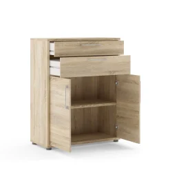 Credenza quercia 89x40x113h cm 2 ante e 2 cassetti - Agra