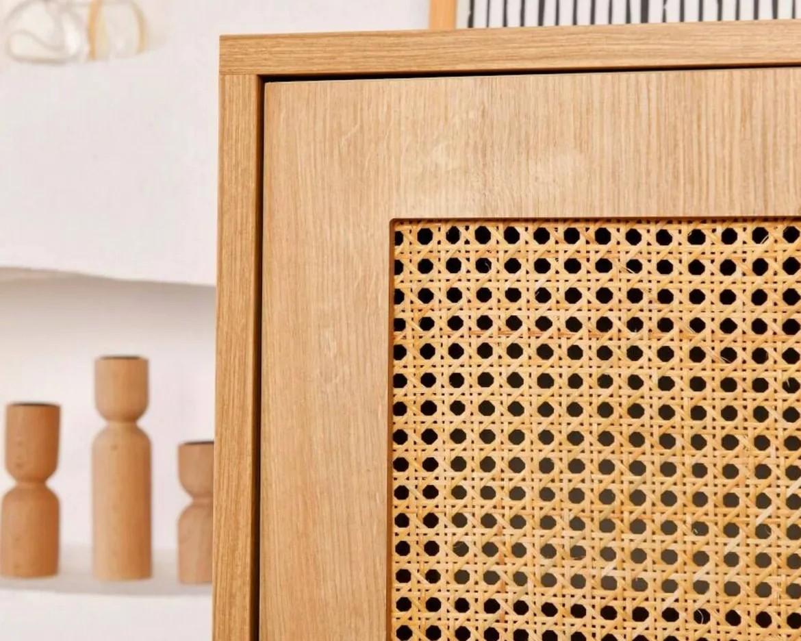 Credenza quercia 90x40x110h cm 2 ante - Sfalerite