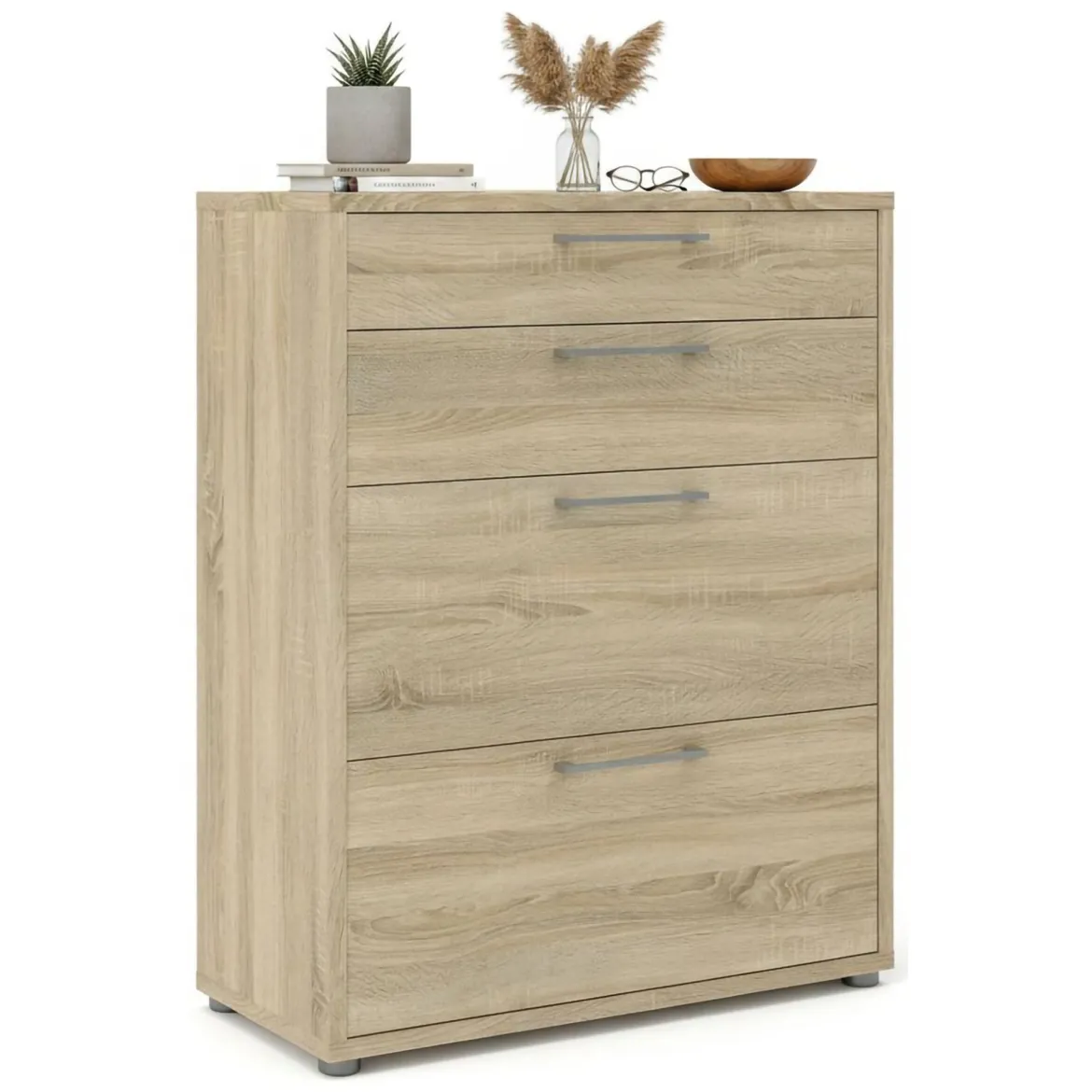 Credenza quercia 89x40x113h cm 4 cassetti - Anghiari