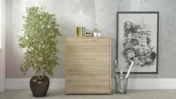 Credenza quercia 89x40x113h cm 4 cassetti - Anghiari