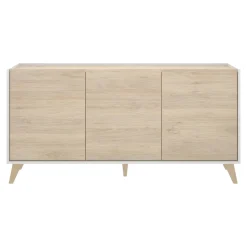 Credenza rovere e bianca 155x43x75h cm 3 ante - Afrodite