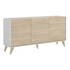 Credenza rovere e bianca 155x43x75h cm 3 ante - Afrodite