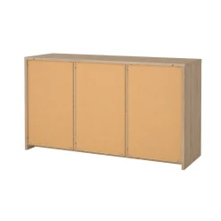 Credenza rovere e bianco lucida 148x48x83h cm 2 ante e 2 cassetti - Alalngar