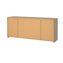 Credenza rovere e bianco lucida 197x48x83h cm 4 ante e 1 cassetto - Basile