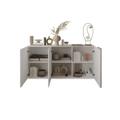 Credenza rovere nodi e bianco lucida 181x44x86h cm 3 ante - Jerry