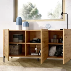 Credenza rovere nodi 155x43x75h cm 3 ante - Afrodite