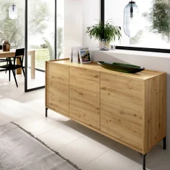 Credenza rovere nodi 155x43x75h cm 3 ante - Afrodite