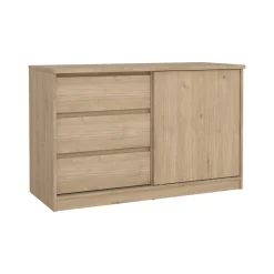 Credenza rovere 118x50x75h cm 1 anta e 3 cassetti - Bebinca