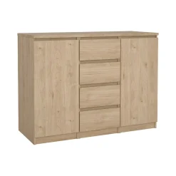 Credenza rovere 120x50x90h cm 2 ante e 4 cassetti - Angelika