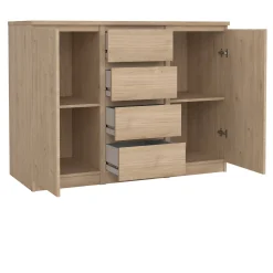 Credenza rovere 120x50x90h cm 2 ante e 4 cassetti - Angelika