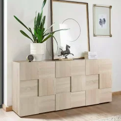 Credenza rovere 181x43x84h cm 3 ante - Ulysses