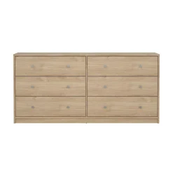 Credenza rovere 150x40x94h cm 6 cassetti - Anturio