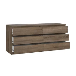 Credenza rovere 153x50x68h cm 6 cassetti - Joyce