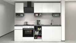 Cucina Bianco Lucido Grigio Ardesia un Cassetto 19 Ripiani, 7 Ante Made in Italy - Attimis