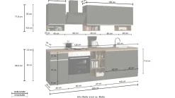 Cucina Bianco Lucido Marrone Rovere un Cassetto 19 Ripiani, Modulabile Made in Italy - Attimis
