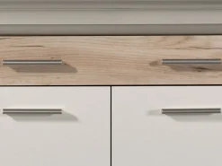 Cucina Bianco Marrone Rovere un Cassetto 3 Ripiani, Apertura Battente, Scorrevole - Garessio