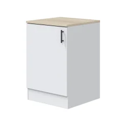 Cucina Bianco Marrone Rovere un Cassetto 7 Ripiani, 8 Ante - Colombo