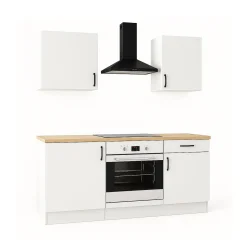 Cucina Bianco Marrone Rovere un Cassetto 7 Ripiani, 8 Ante - Colombo