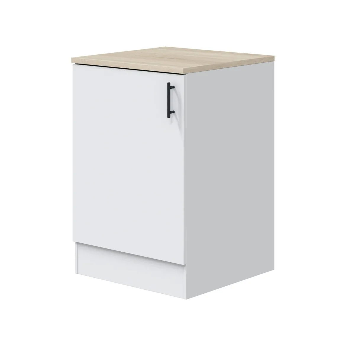 Cucina Bianco Marrone Rovere un Cassetto 7 Ripiani, Apertura Battente, Scorrevole - Velvenia