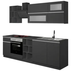 Cucina Grigio Ardesia Grigio Ardesia un Cassetto 13 Ripiani, Modulabile Made in Italy - Fonti