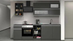 Cucina Grigio Ardesia Grigio Ardesia un Cassetto 13 Ripiani, Modulabile Made in Italy - Fonti