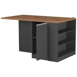 Cucina Grigio Ardesia Marrone Rovere 3 Cassetti 31 Ripiani, Modulabile Made in Italy - Appiah