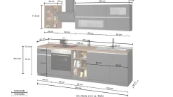 Cucina Grigio Ardesia Marrone Rovere un Cassetto 13 Ripiani, 5 Ante Made in Italy - Fonti