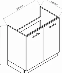 Cucina Marrone Rovere Nodi Modulabile un Cassetto, un Ripiano - Teano