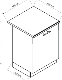 Cucina Marrone Rovere un Ripiano Modulabile, un Cassetto - Camerino