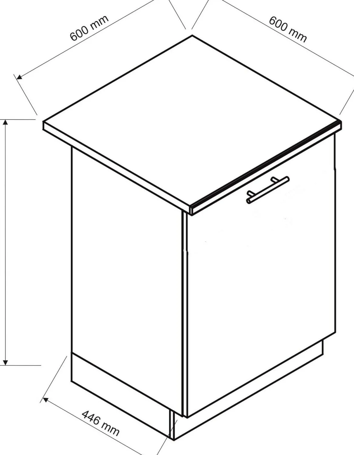 Cucina Marrone Rovere un Ripiano Modulabile, un Cassetto - Camerino