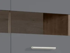 Cucina Nero Antracite Marrone Rovere un Cassetto 3 Ripiani, 6 Ante - Lanzo
