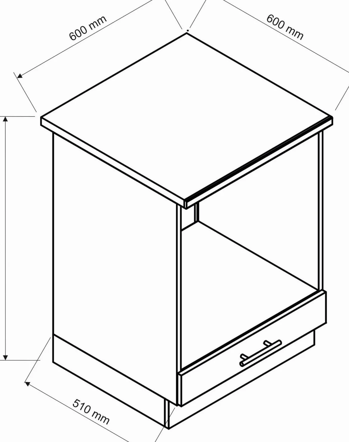 Cucina Nero Antracite Modulabile un Cassetto, un Ripiano - Miogli