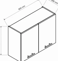 Cucina Nero Antracite un Ripiano Modulabile, un Cassetto - Cormone