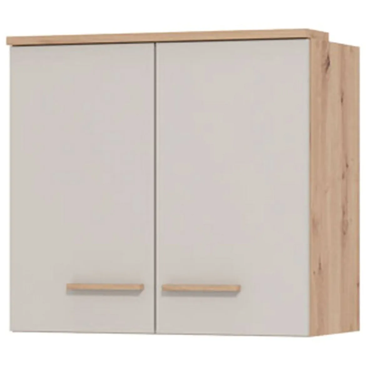 Dispensa da Cucina Beige Marrone Rovere Nodi un Ripiano 2 Ante 60x31x56h cm, 2 Vani - Saracena