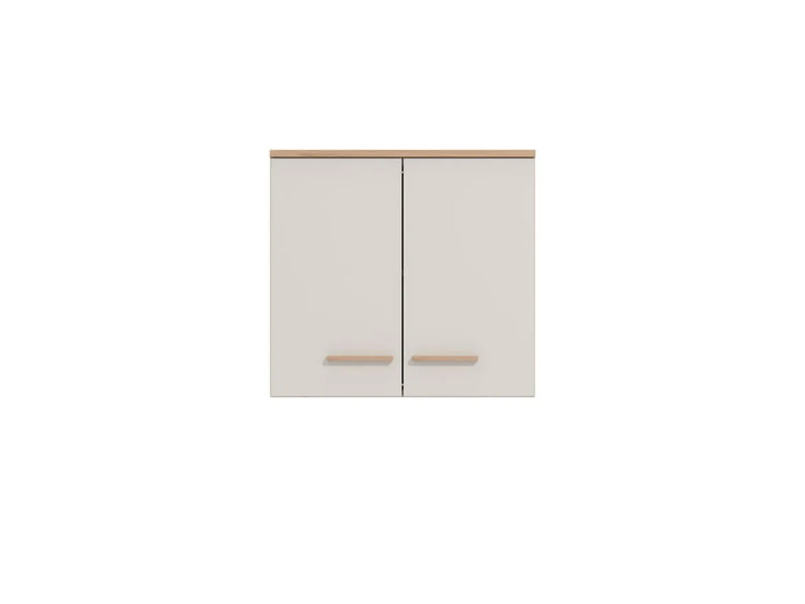 Dispensa da Cucina Beige Marrone Rovere Nodi un Ripiano 2 Ante 60x31x56h cm, 2 Vani - Saracena