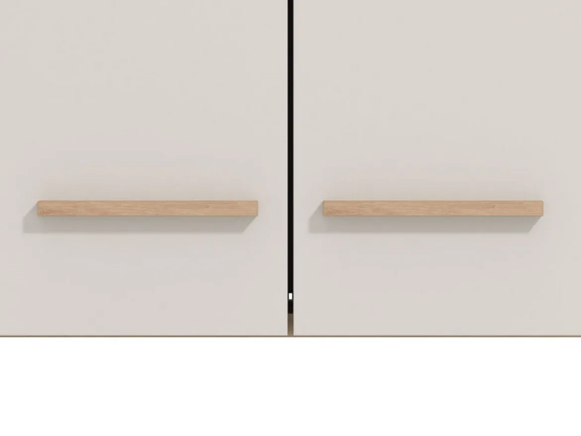 Dispensa da Cucina Beige Marrone Rovere Nodi un Ripiano 2 Ante 60x31x56h cm, 2 Vani - Saracena