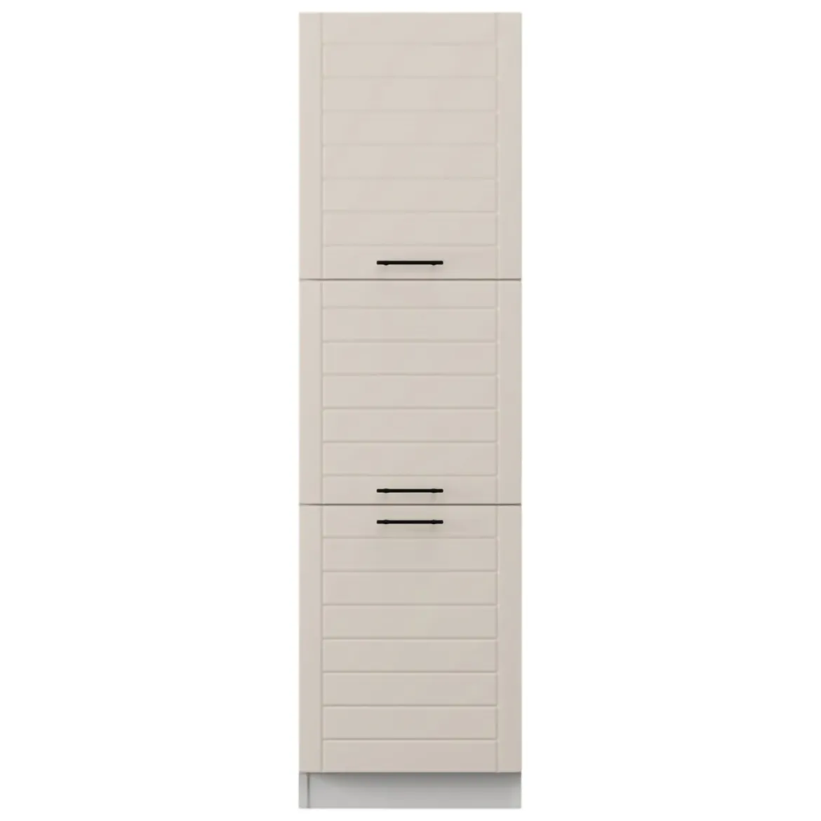 Dispensa da Cucina Bianco Crema Bianco 6 Ripiani Apertura Battente 60x58x214h cm, 3 Ante - Hallst