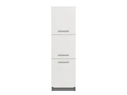 Dispensa da Cucina Bianco Grigio 5 Ripiani 3 Ante 60x58x215h cm, Apertura Battente - Moiolaa