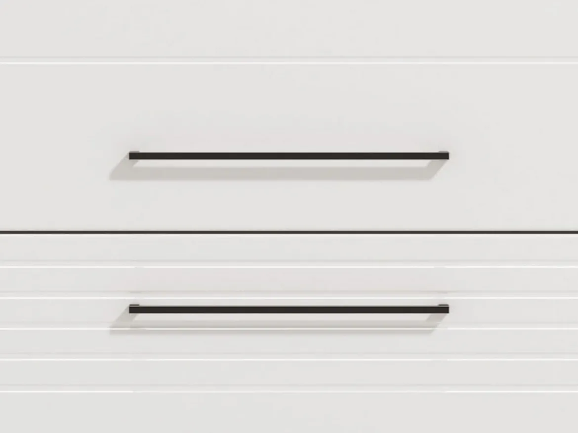 Dispensa da Cucina Bianco Grigio 5 Ripiani 3 Ante 60x58x215h cm, Apertura Battente - Moiolaa