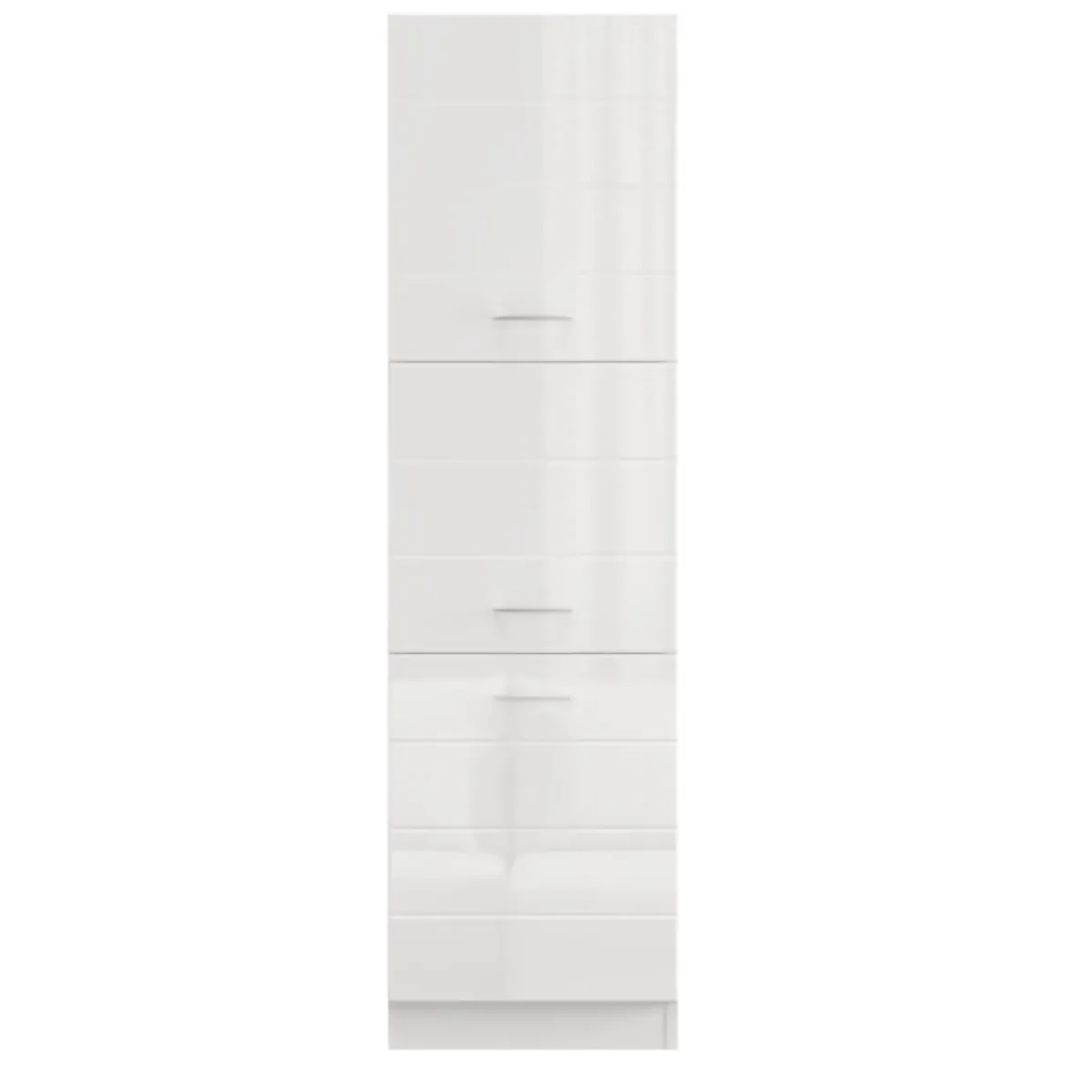 Dispensa da Cucina Bianco Lucido Bianco Opaco 6 Ripiani Apertura Battente 60x58x214h cm, 2 Ante - Cochem