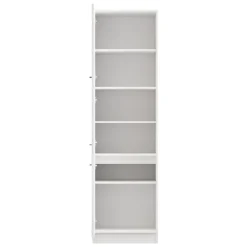 Dispensa da Cucina Bianco Lucido Bianco Opaco 6 Ripiani Apertura Battente 60x58x214h cm, 2 Ante - Cochem