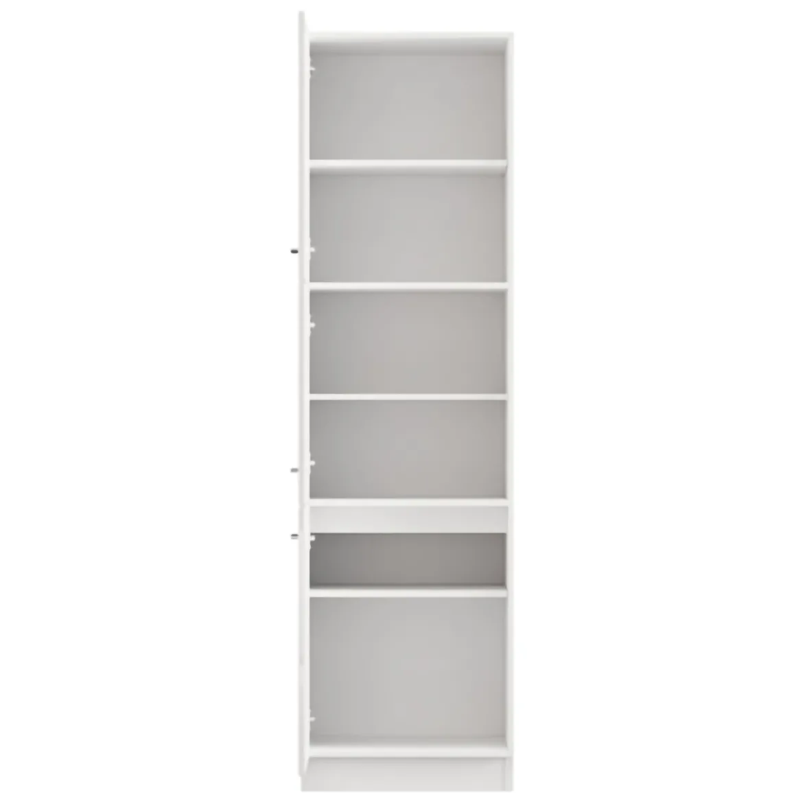 Dispensa da Cucina Bianco Lucido Bianco Opaco 6 Ripiani Apertura Battente 60x58x214h cm, 2 Ante - Cochem
