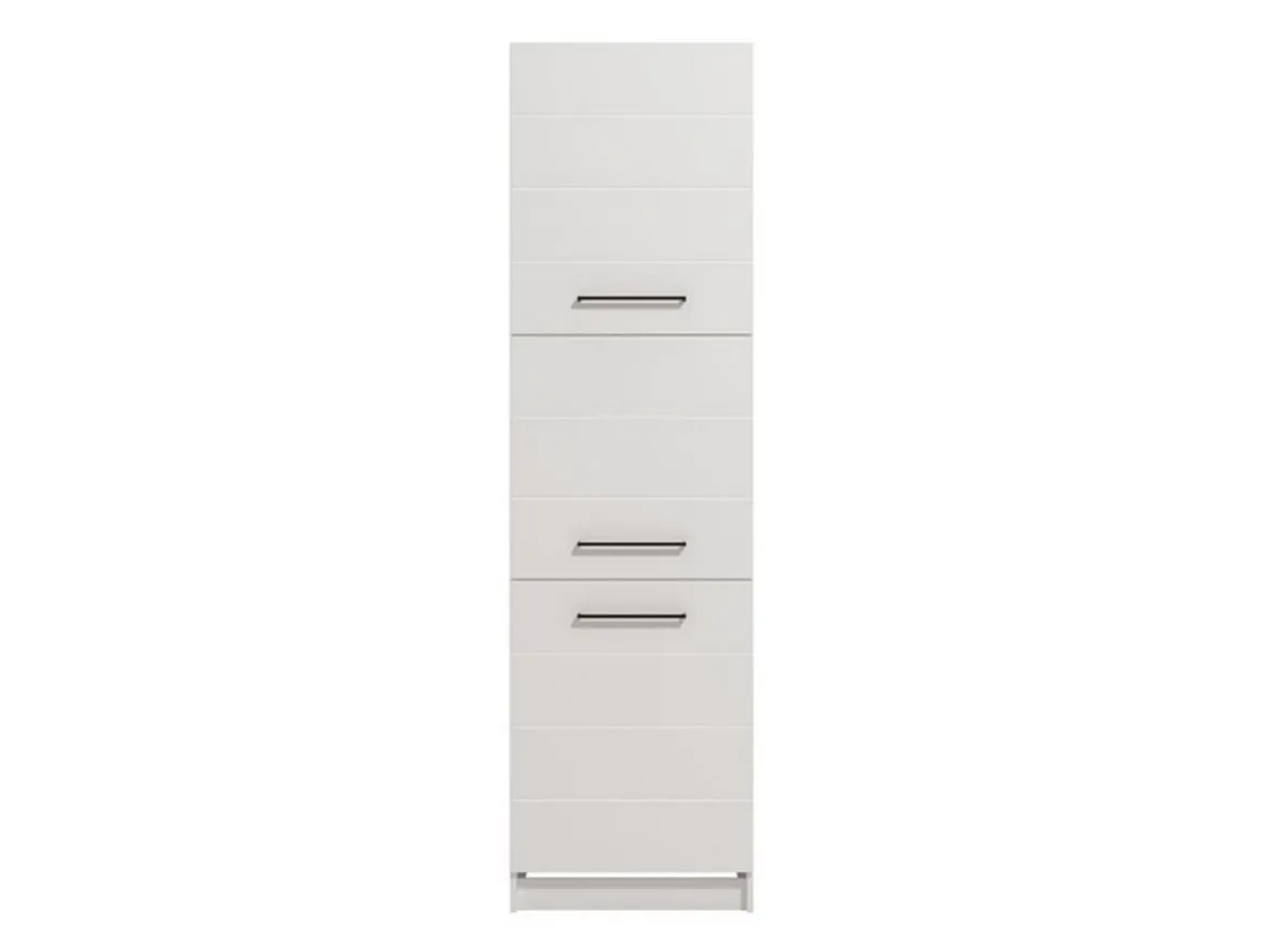 Dispensa da Cucina Bianco Nero 5 Ripiani 3 Ante 60x58x215h cm, Apertura Battente - Falmentaa