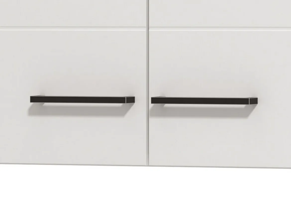 Dispensa da Cucina Bianco Nero un Ripiano 2 Ante 60x30x54h cm, Apertura Battente - Falmenta