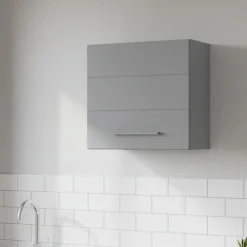 Dispensa da Cucina Grigio un Cassetto un Ripiano 60x30x57h cm, 2 Vani - Moiola