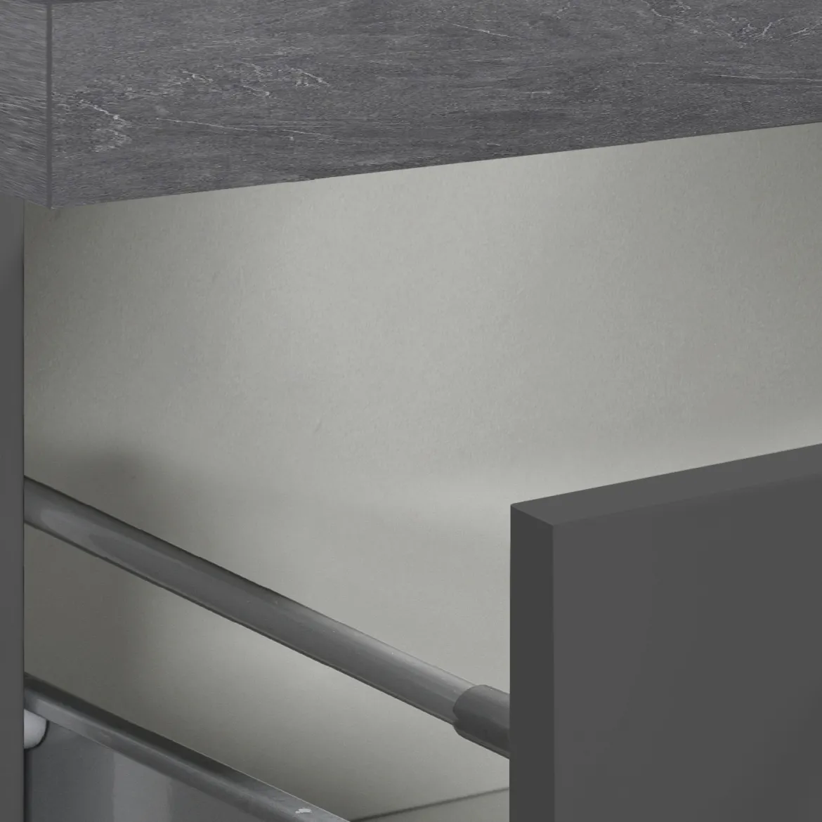 Dispensa multiuso 2 ante 30x165h cm antracite e ardesia - Atrax
