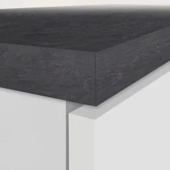 Dispensa multiuso 2 ante 30x165h cm bianco lucido e ardesia - Atrax