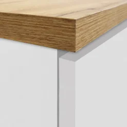Dispensa multiuso 2 ante 30x165h cm bianco lucido e rovere - Atrax